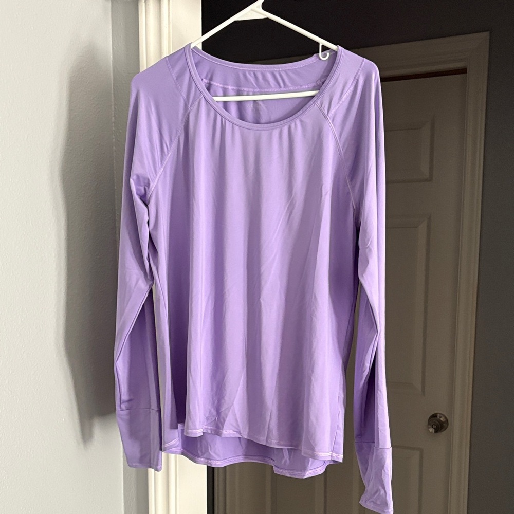 Athleta Light Purple Long Sleeve Top